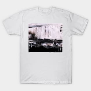 Brushstrokes and shades of the dark black T-Shirt